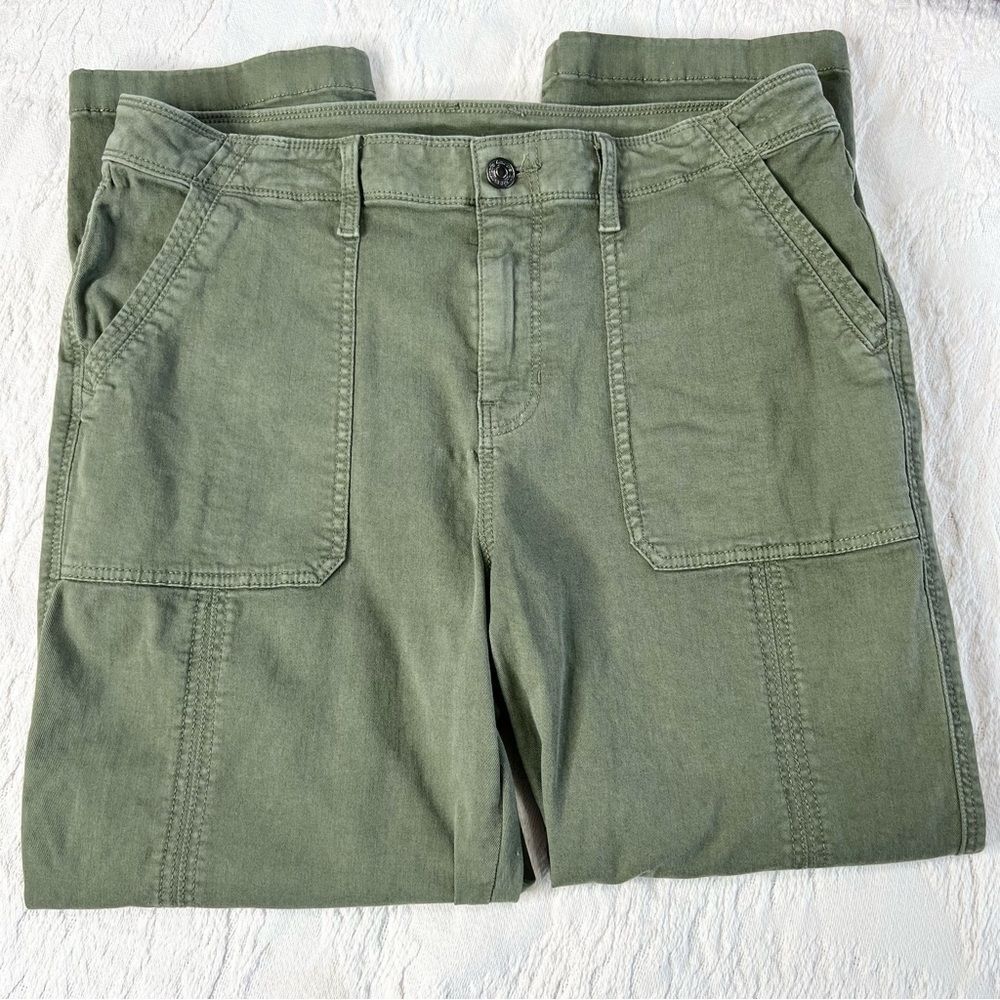 Chico’s Olive Green Ankle Utility Pants Cropped